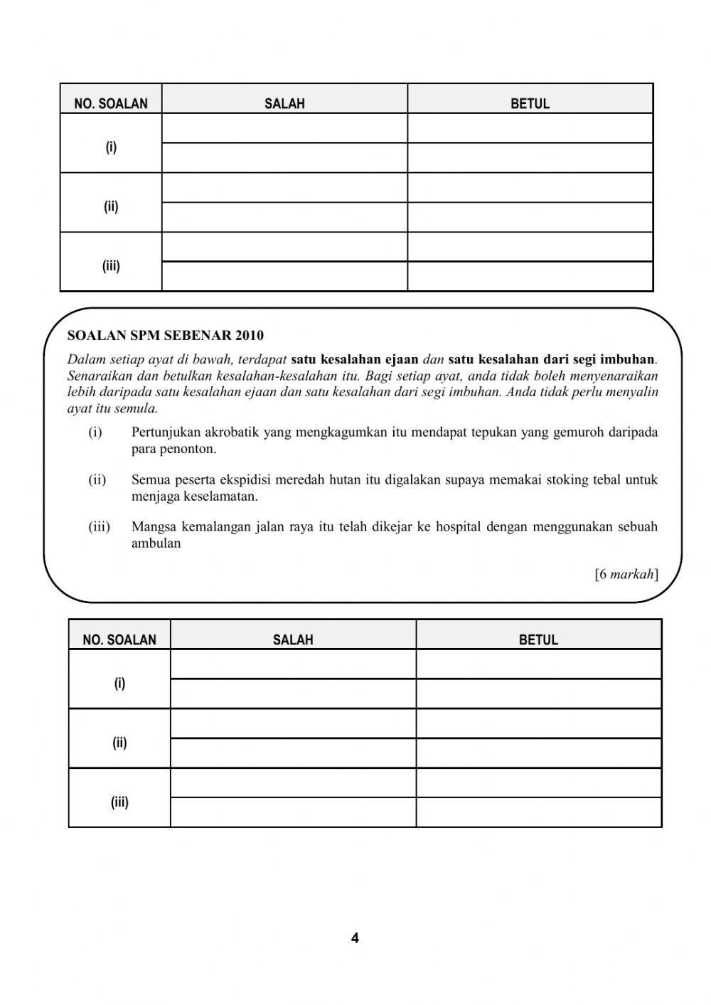 Kesalahan ejaan dan imbuhan