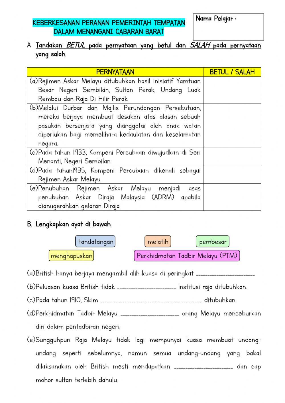 Keberkesanan Peranan Pemerintah Tempatan dalam Menangani Cabaran Barat