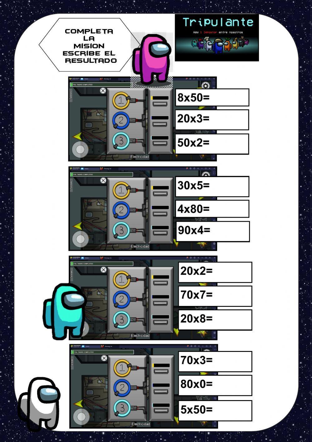 Tablas de multiplicar