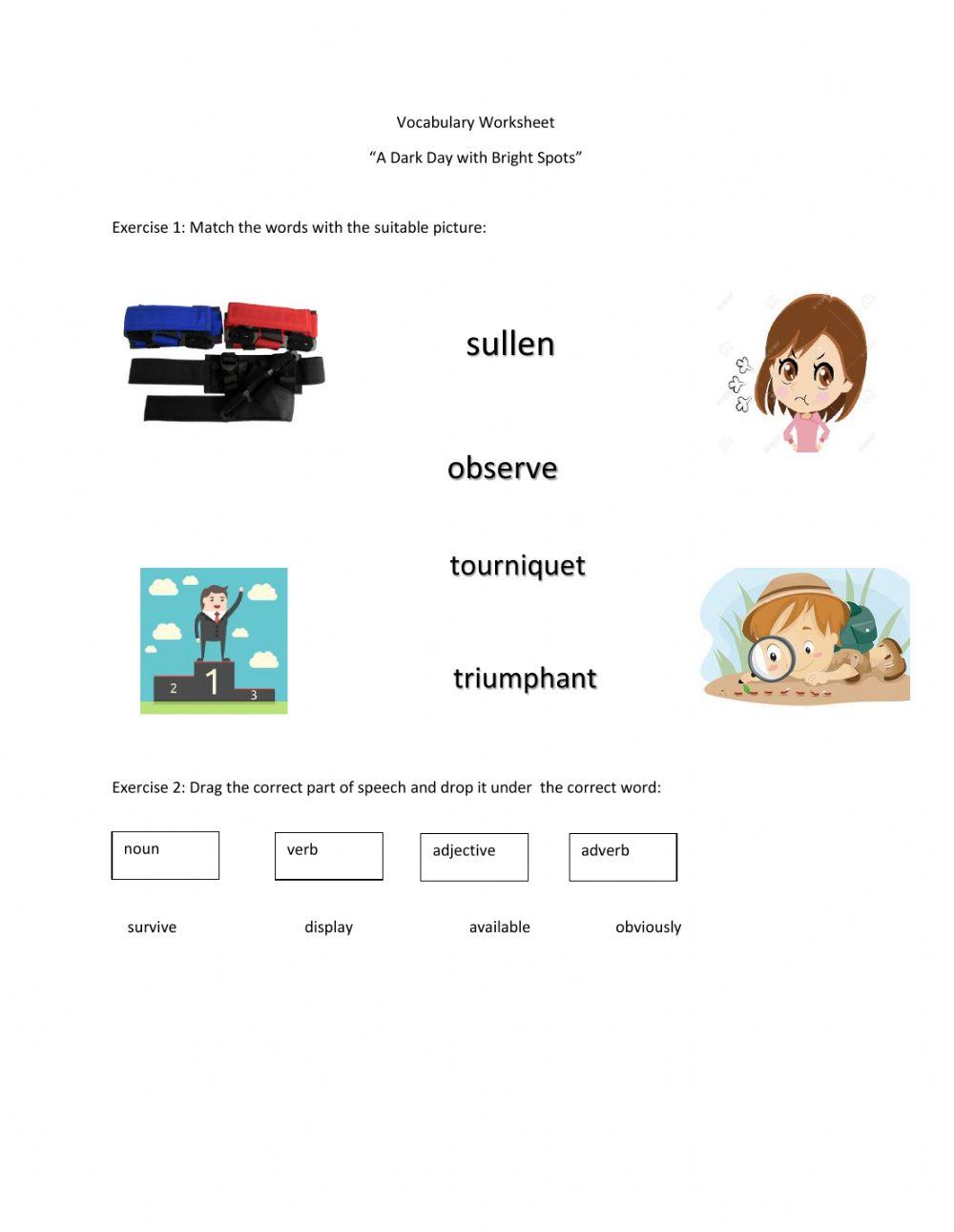 Vocabulary Worksheet