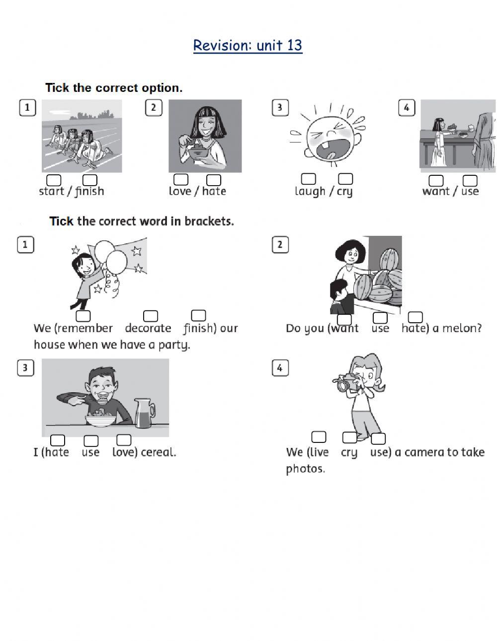 Family and Friends 3 - Unit 13 revision