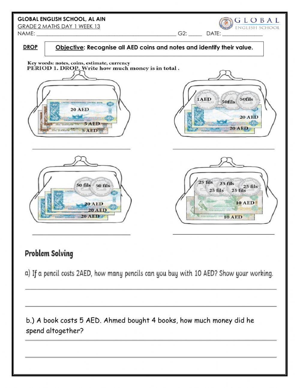Math-word money problem