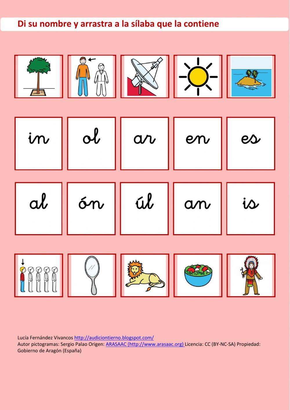 Refuerzo sílabas inversas