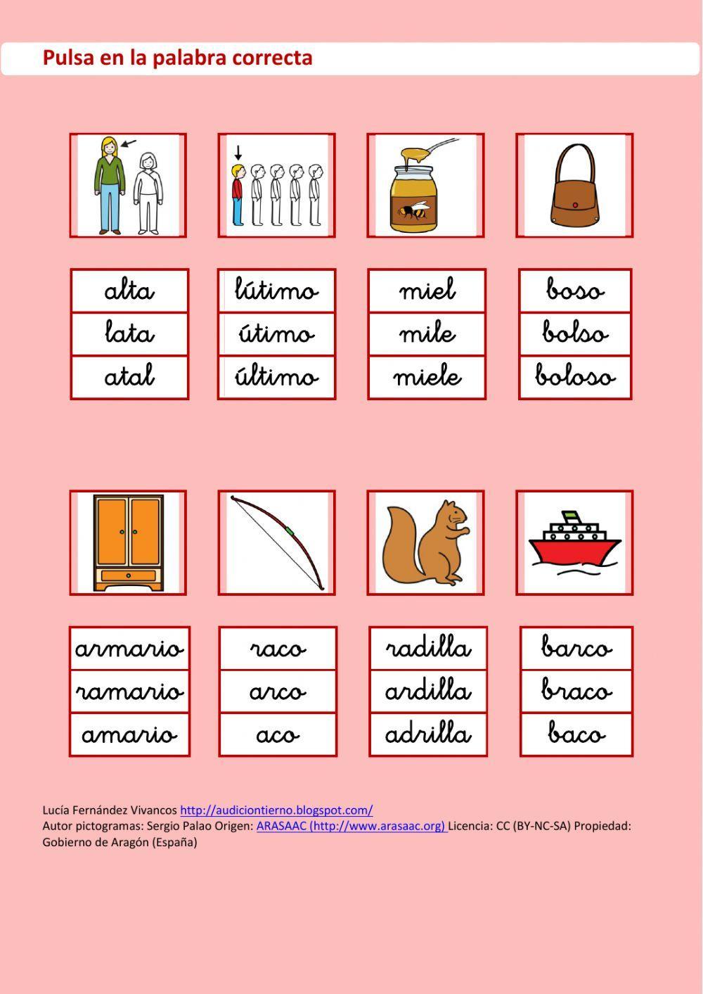 Refuerzo sílabas inversas