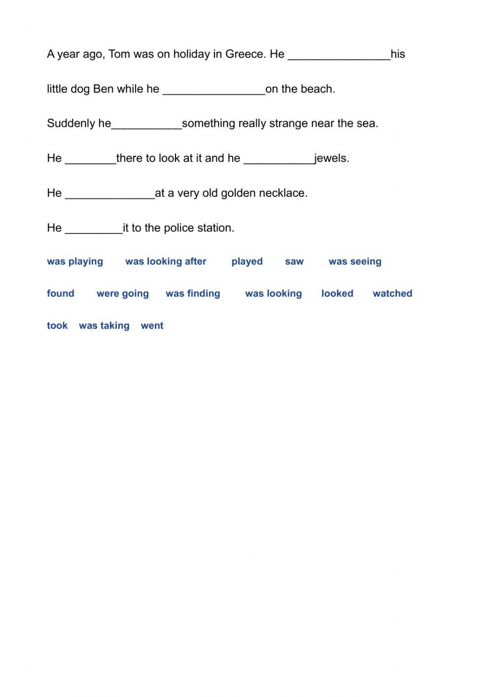 Past simple x past continuous