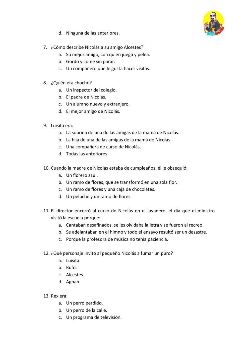 -El Pequeño Nicolás- Actividades.