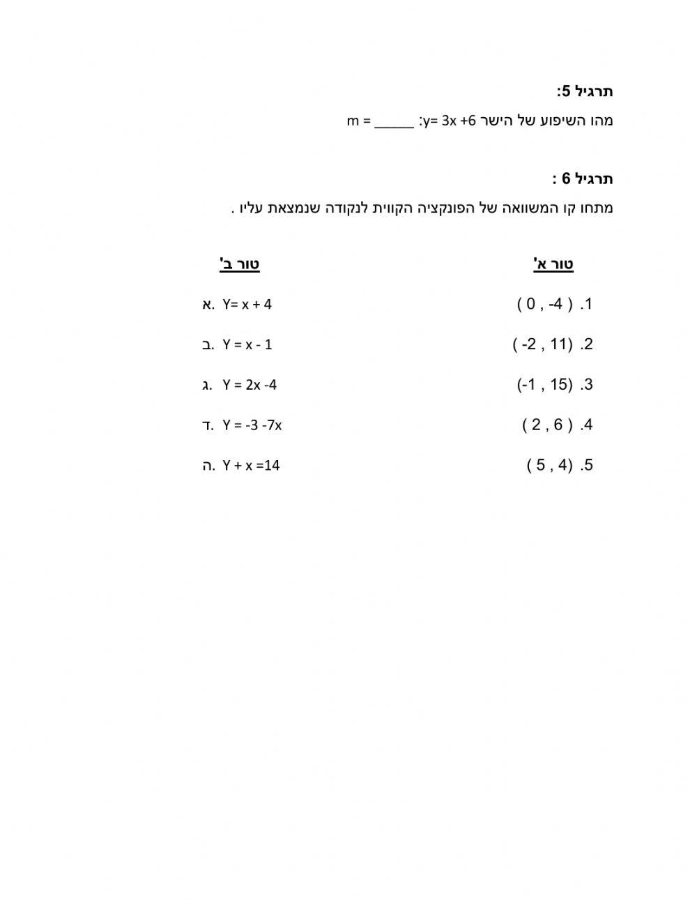 פונקציה קווית