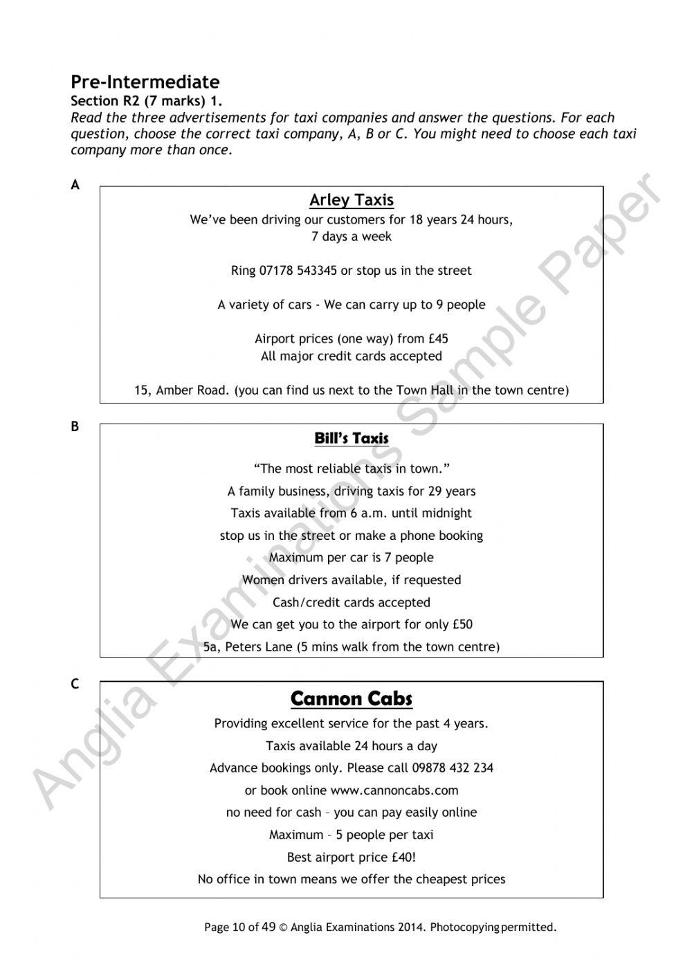 Pre intermediate extra practice 1