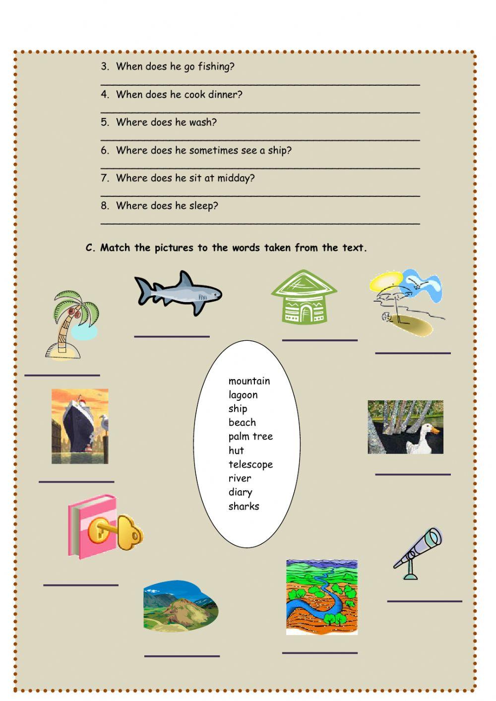 A day in the life of RobinsonCrusoe