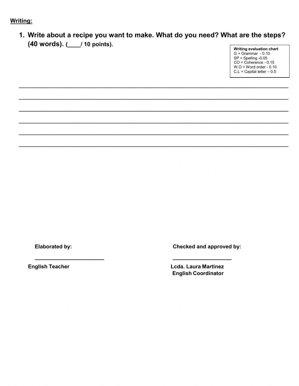 Listening and writing