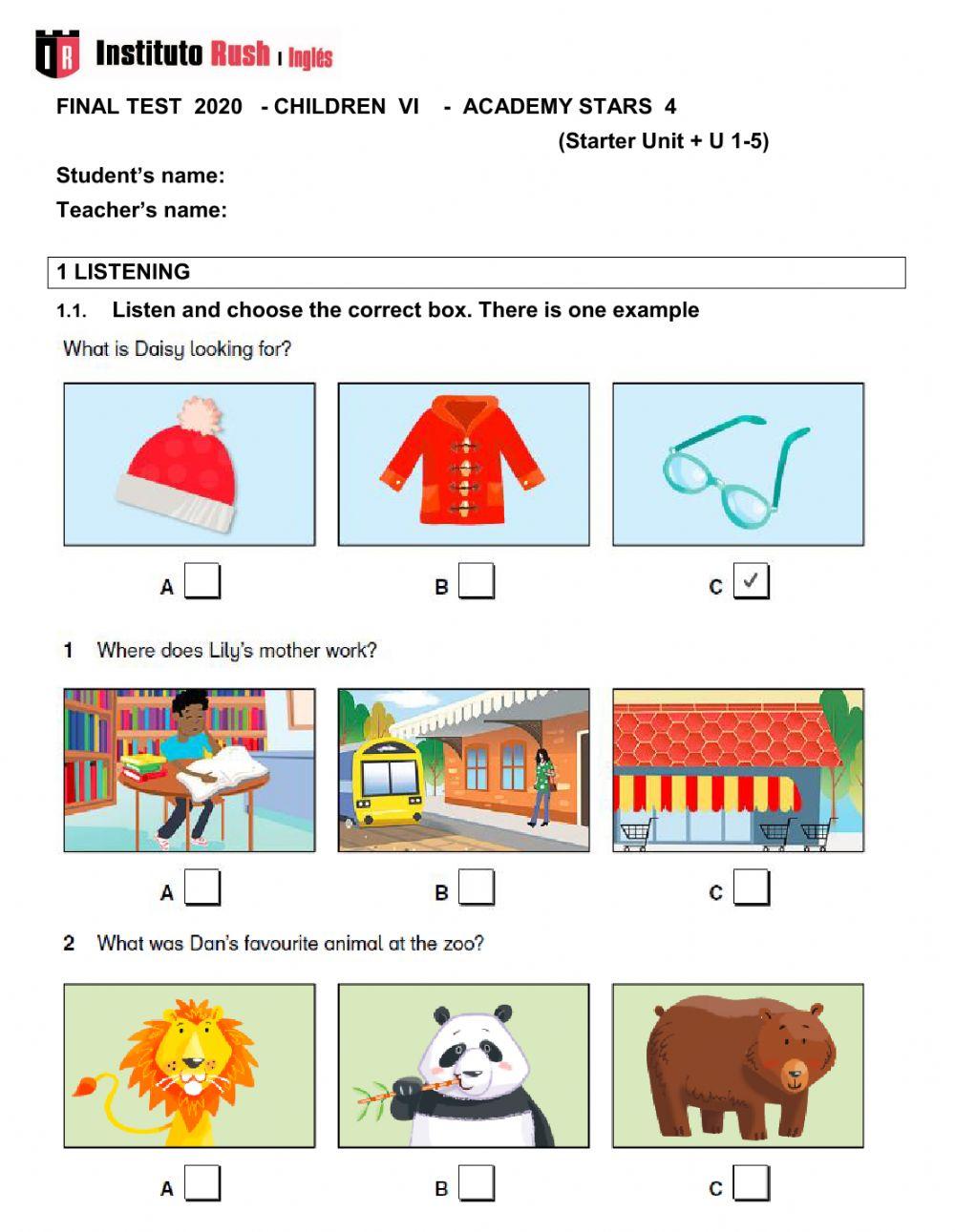 Children IV - Final Exam 2020