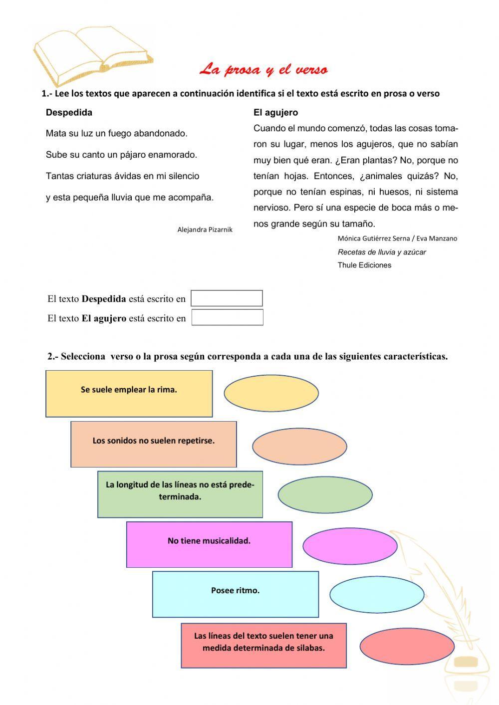 La prosa y el verso La prosa y el verso
