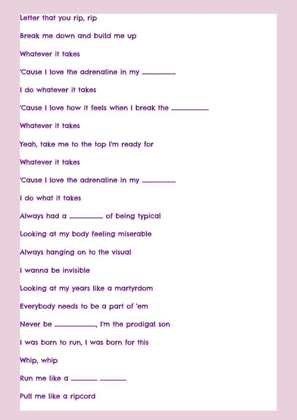 Whatever it Takes - Imagine Dragon