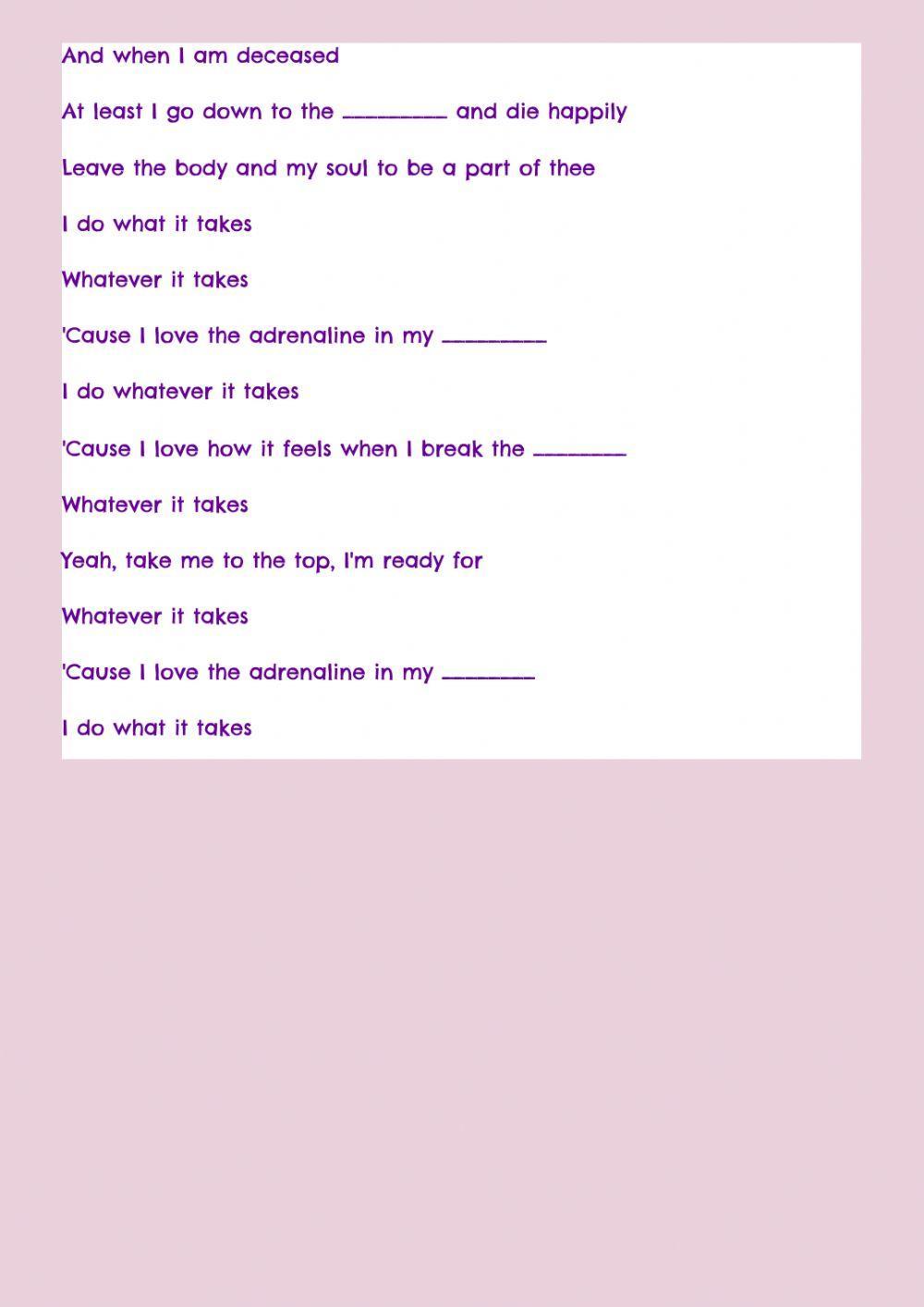 Whatever it Takes - Imagine Dragon