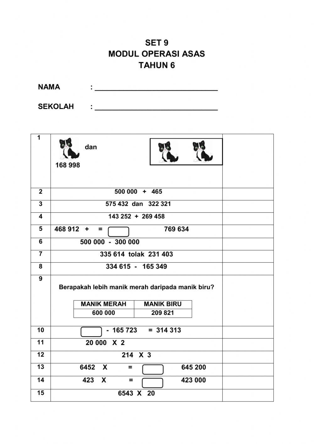 CIF-T6 Operasi asas  set 9