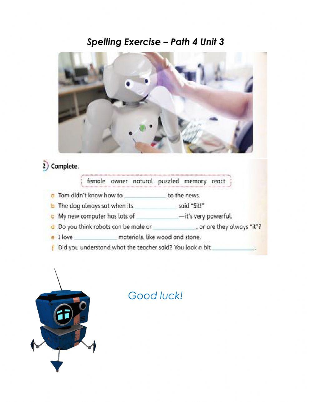 Spelling 4 grade worksheet | Live Worksheets