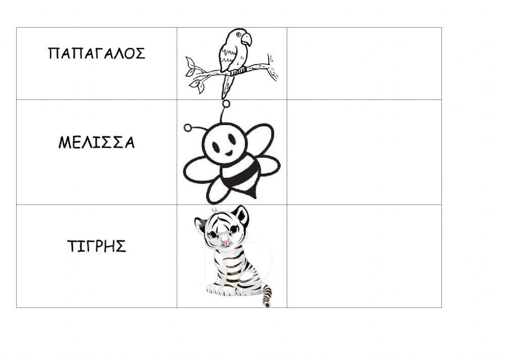 γράφω τις λέξεις με μικρά γράμματα