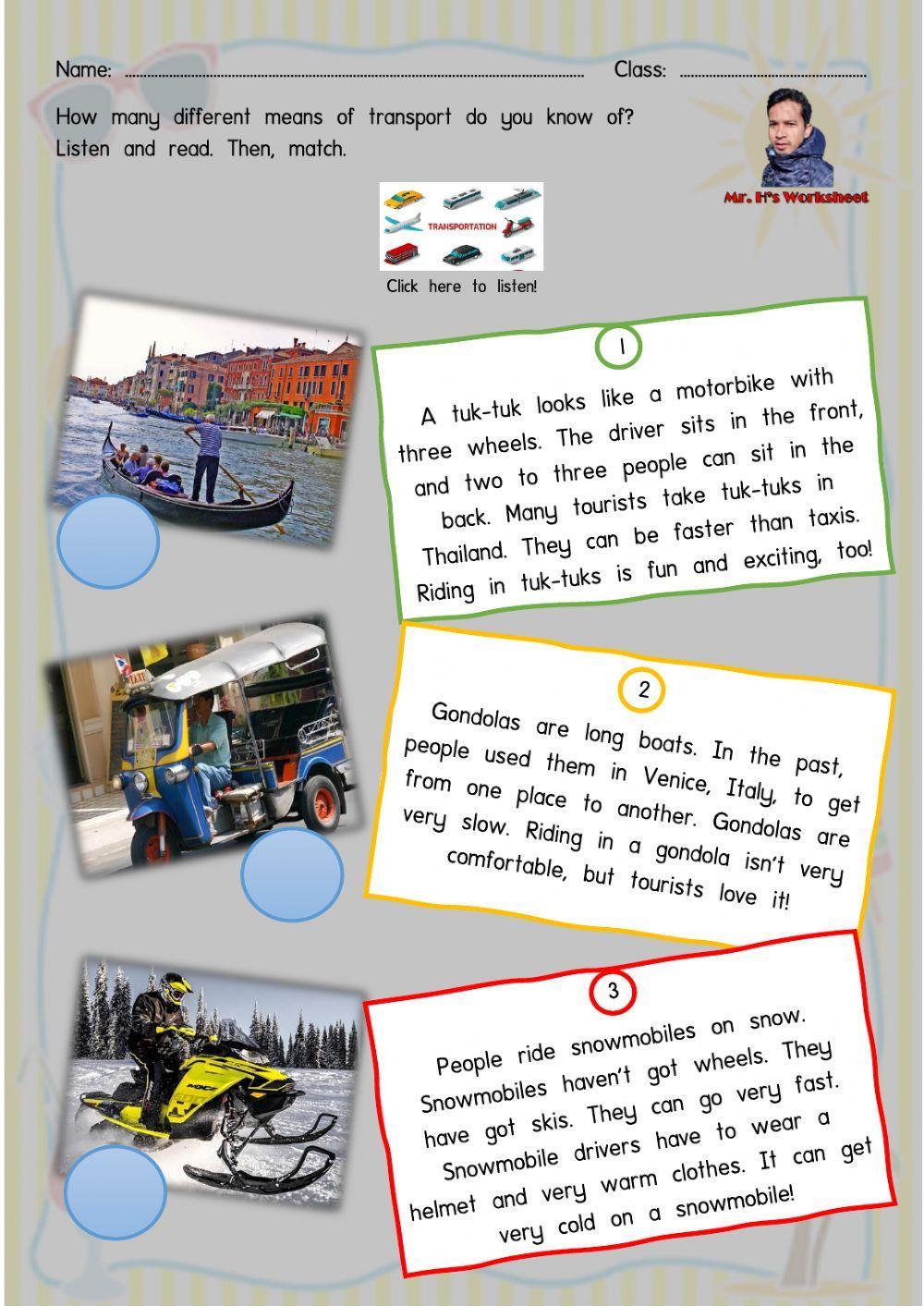 Module 6 Getting Around Worksheets 2 Pdf