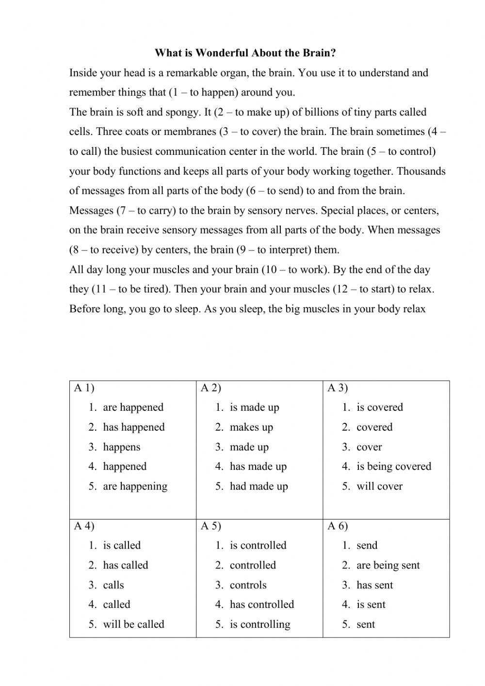 Active and Passive Voice