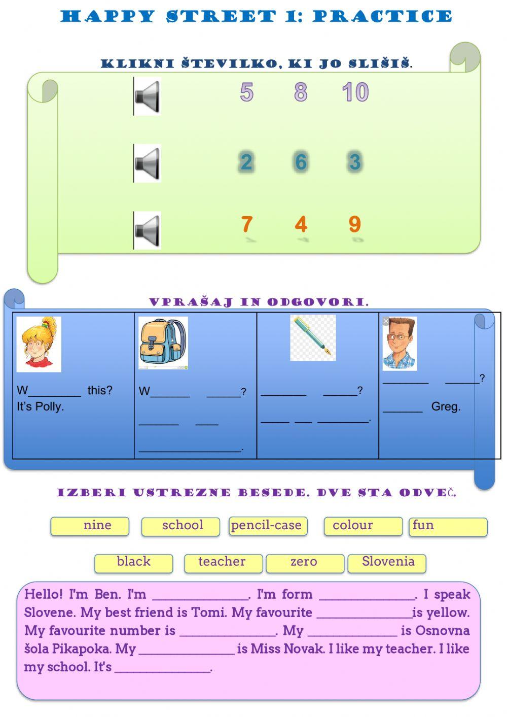 Happy Street 1 Practice