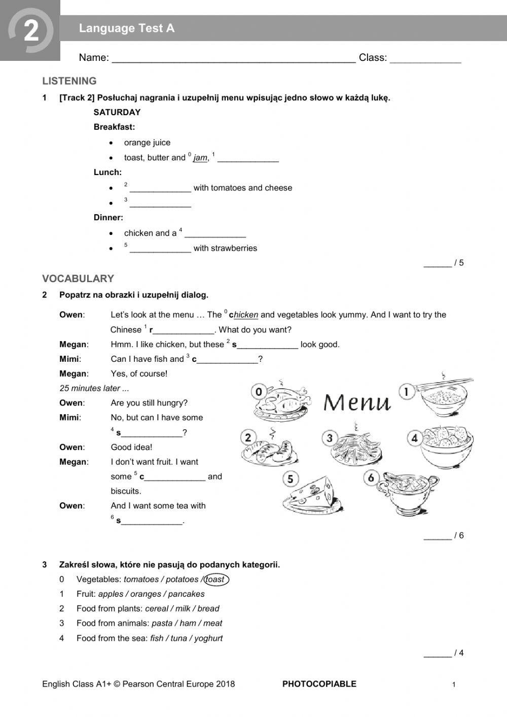 English Class A1+ Unit 2 Unit 2 , English Class A1+ online exercise for | Live Worksheets