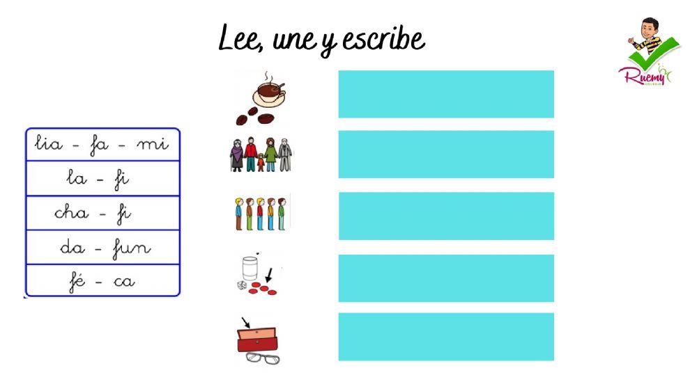 Escrbimos el fonema F