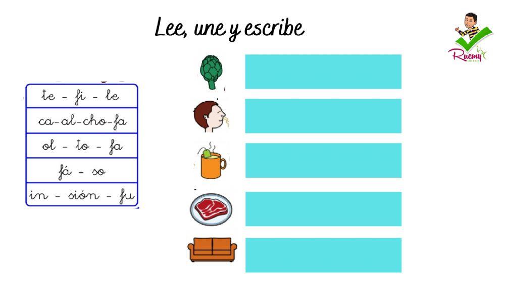 Escrbimos el fonema F