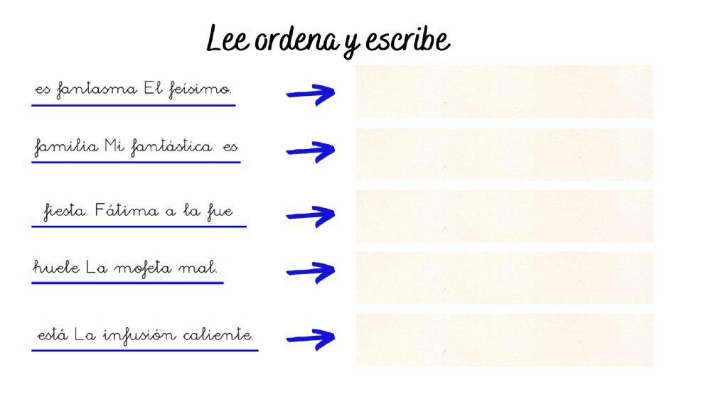 Escrbimos el fonema F