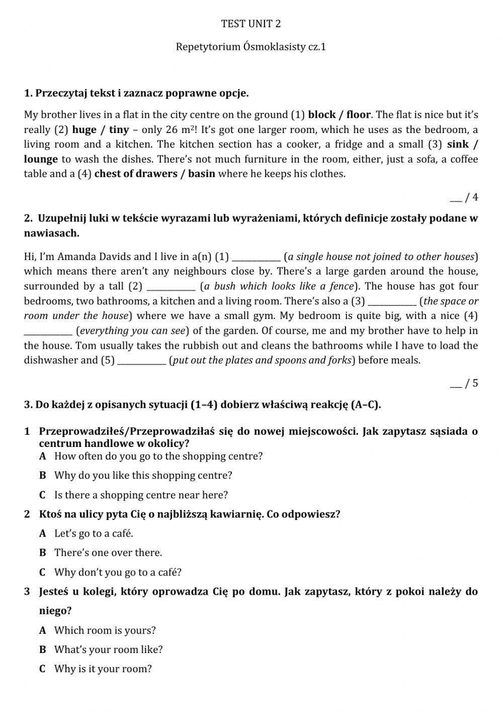 4455921 test unit 2 repetytorium smoklasisty macmillan