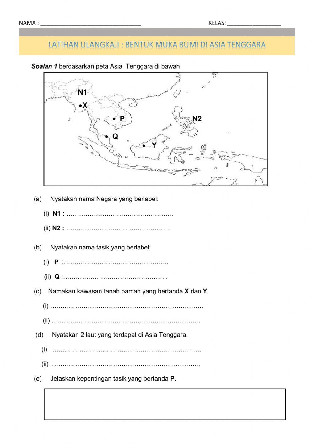 Bentuk Muka Bumi Di Asia Tenggara