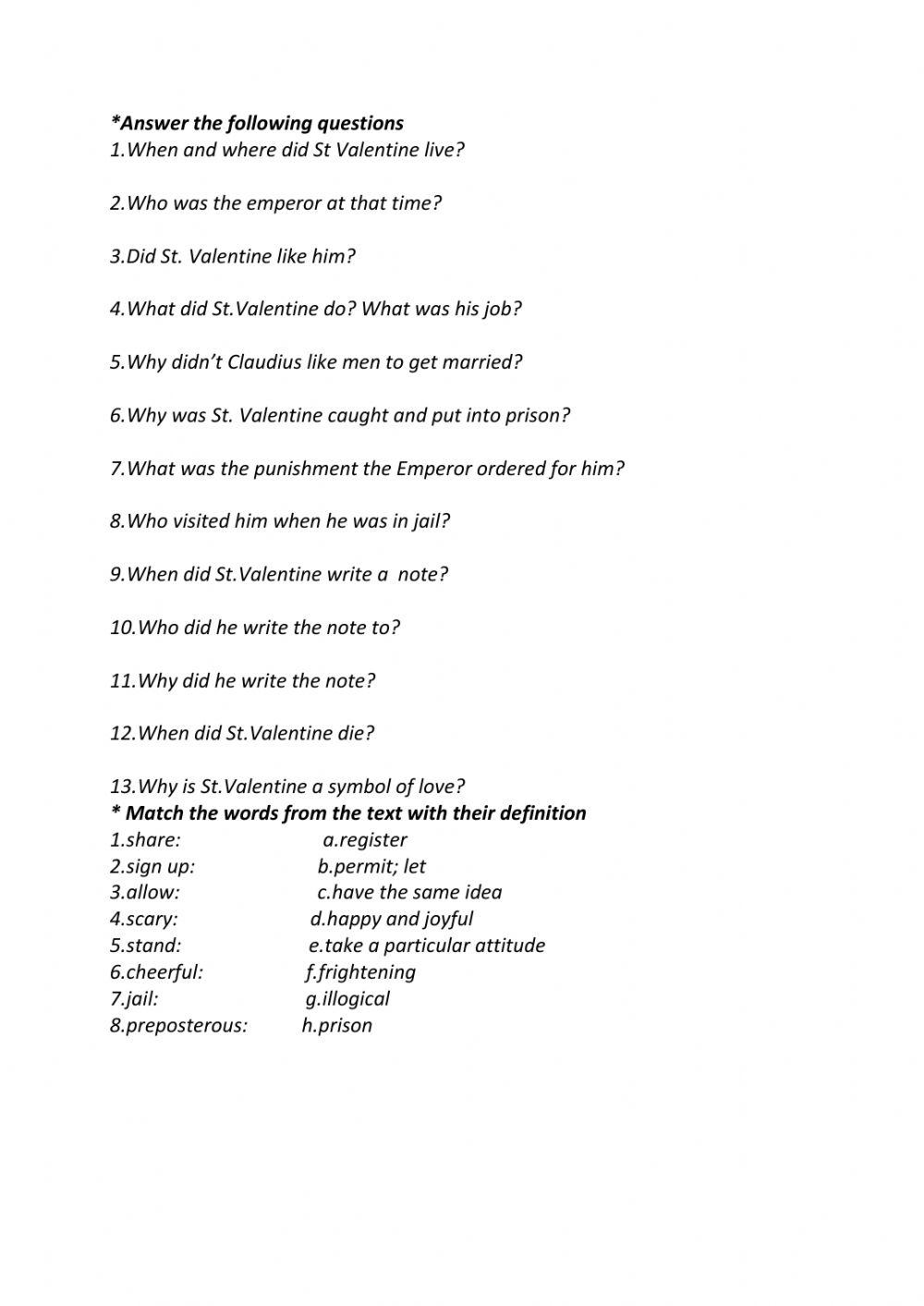 READING - ST VALENTINE