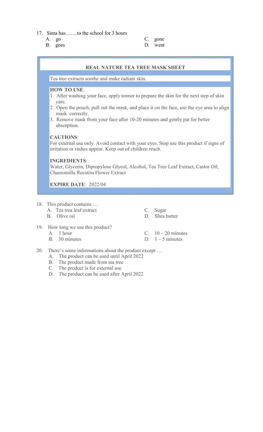 Latihan pas ganjil 20