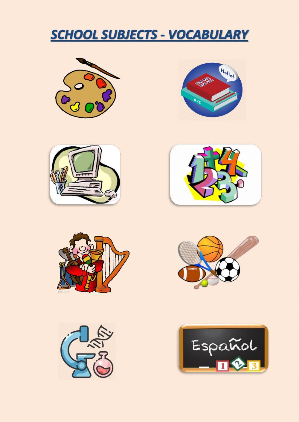 3rd - Vocabulary (School subjects)