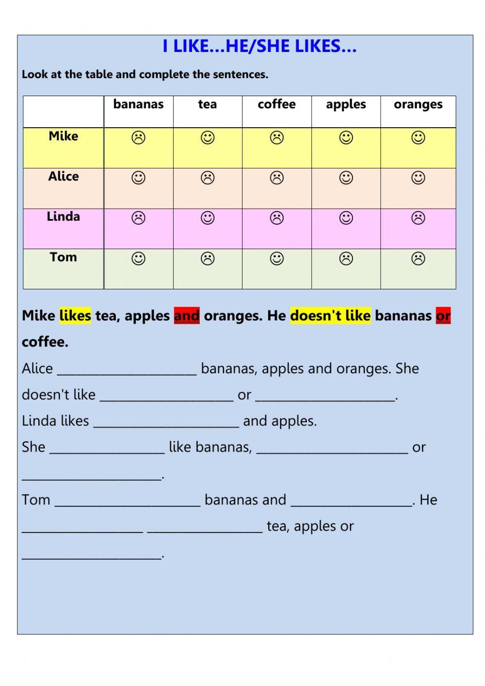 I like...he-she… | Free Interactive Worksheets | 526585