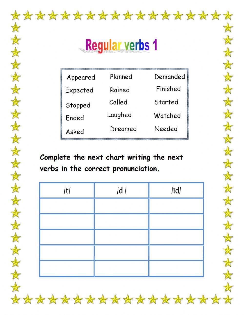 Regular verbs 1
