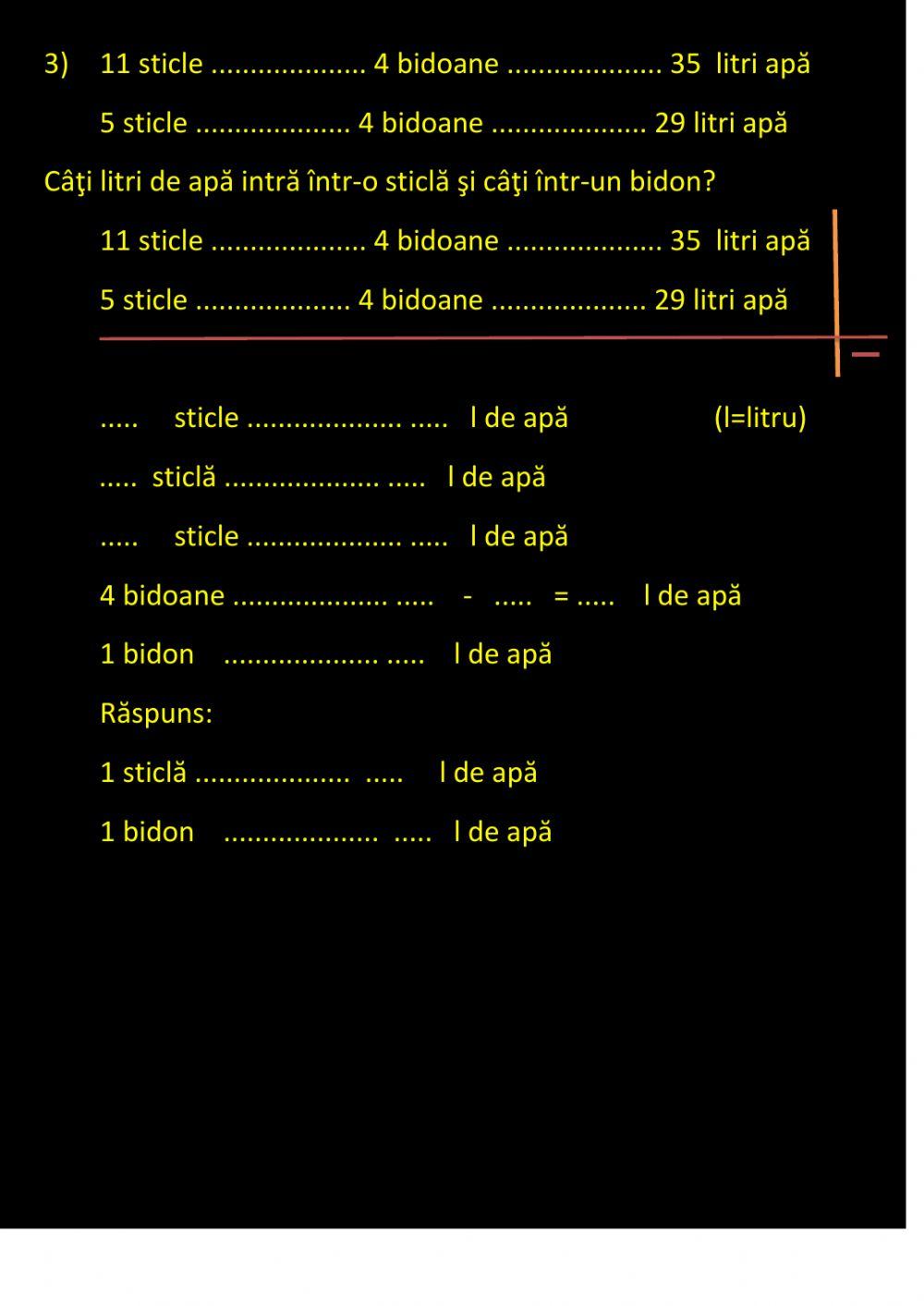 Test metode aritmetice - evaluare formativa