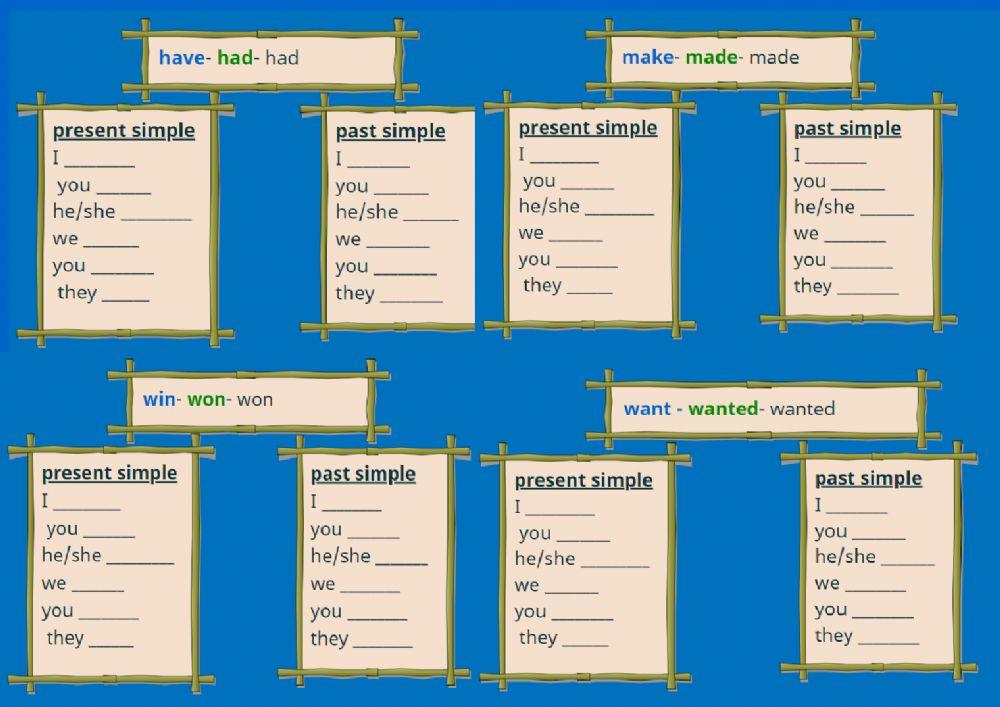 Present simple - past simple