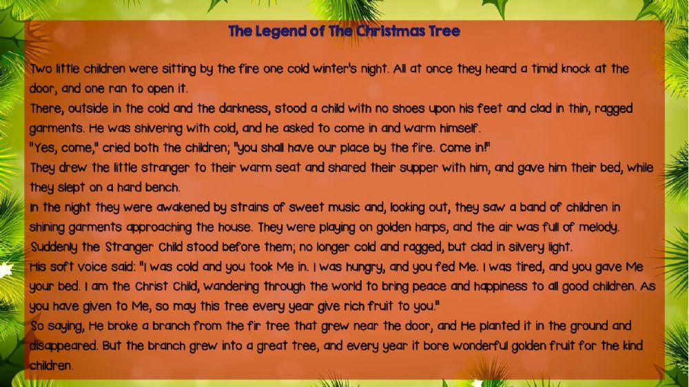 The legend of the Christmas tree