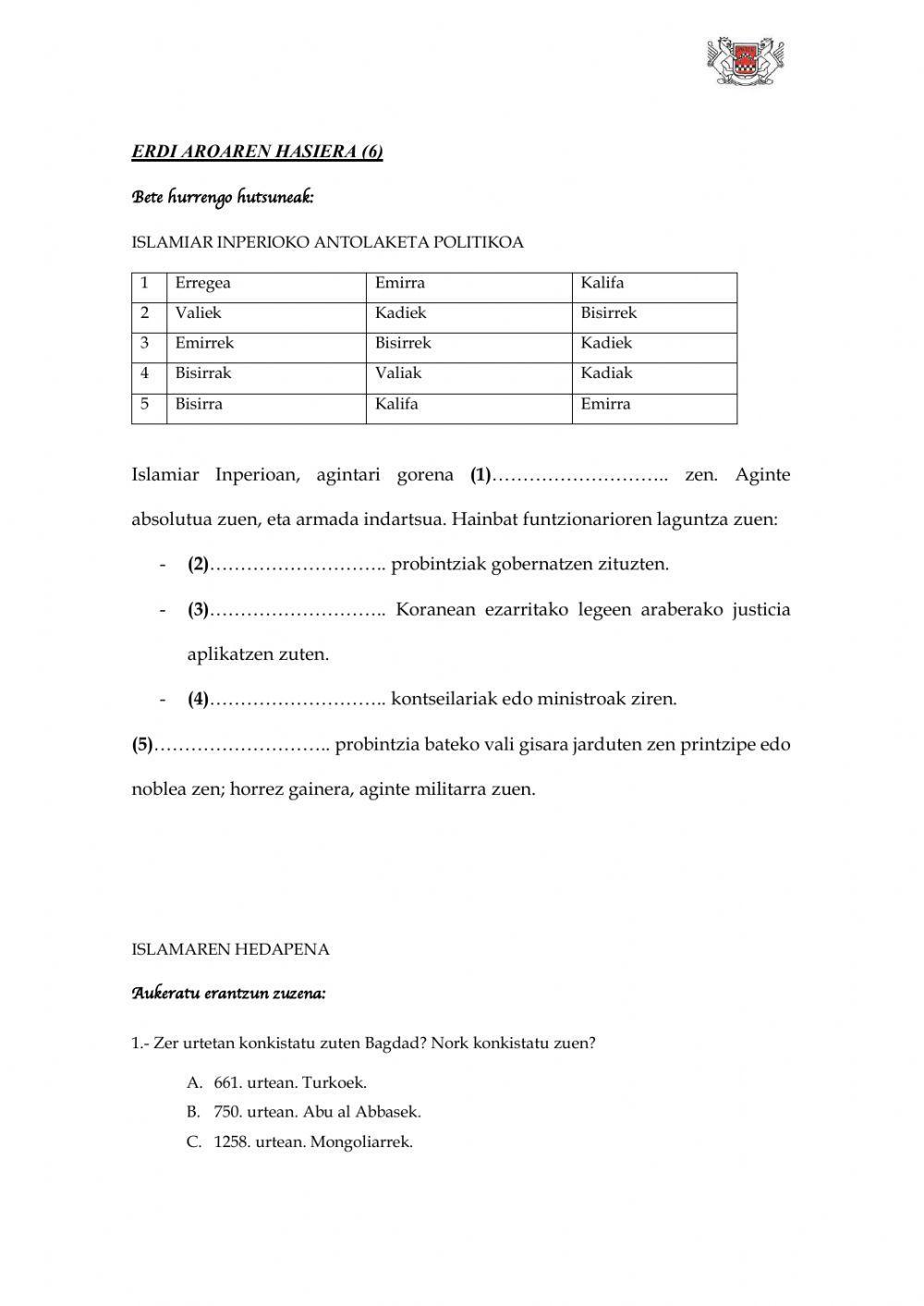 Erdi aroaren hasiera errekuperazioa