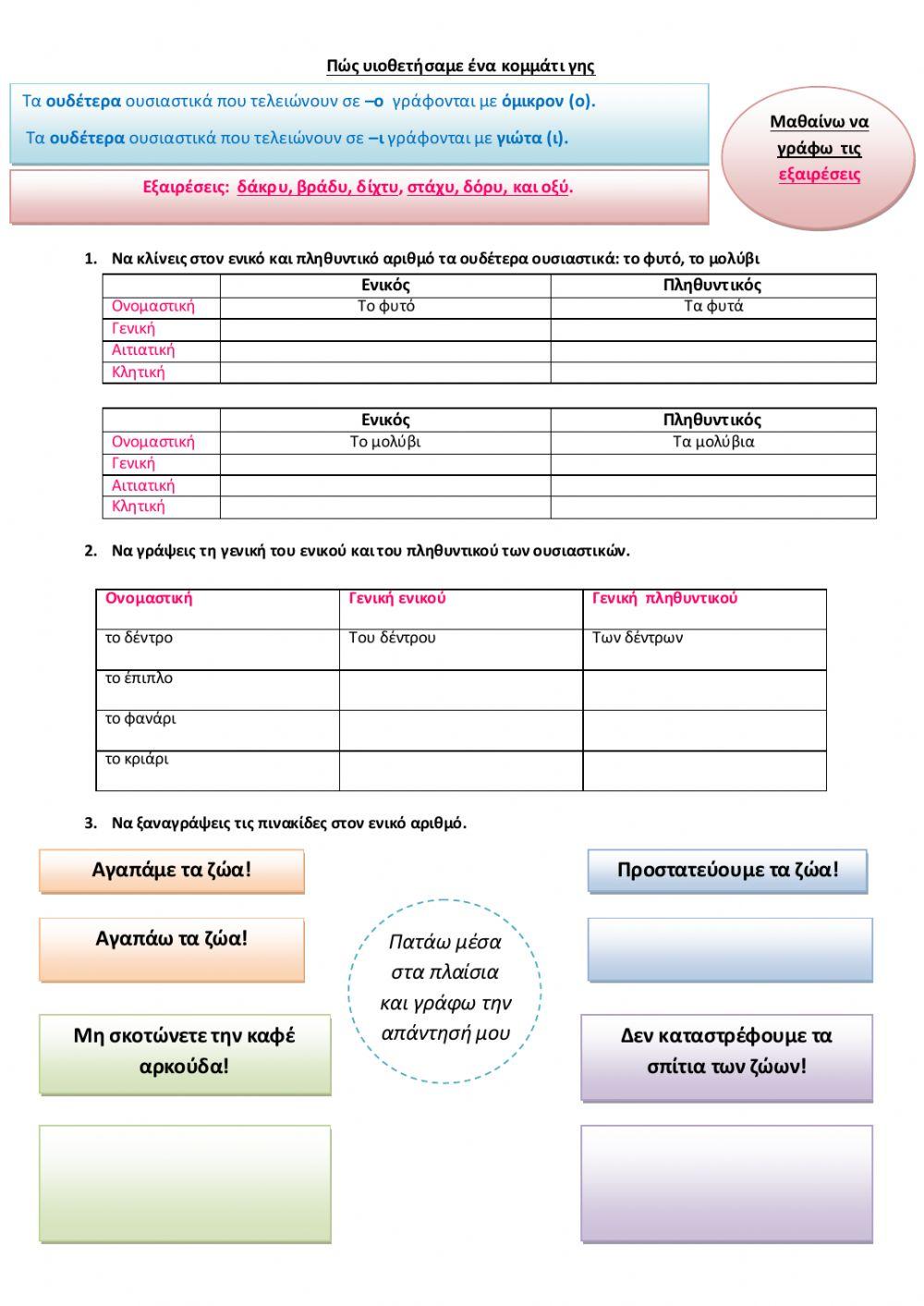 Γλώσσα Γ΄- Ενότητα 4η: Πώς υιοθετήσαμε ένα κομμάτι γης