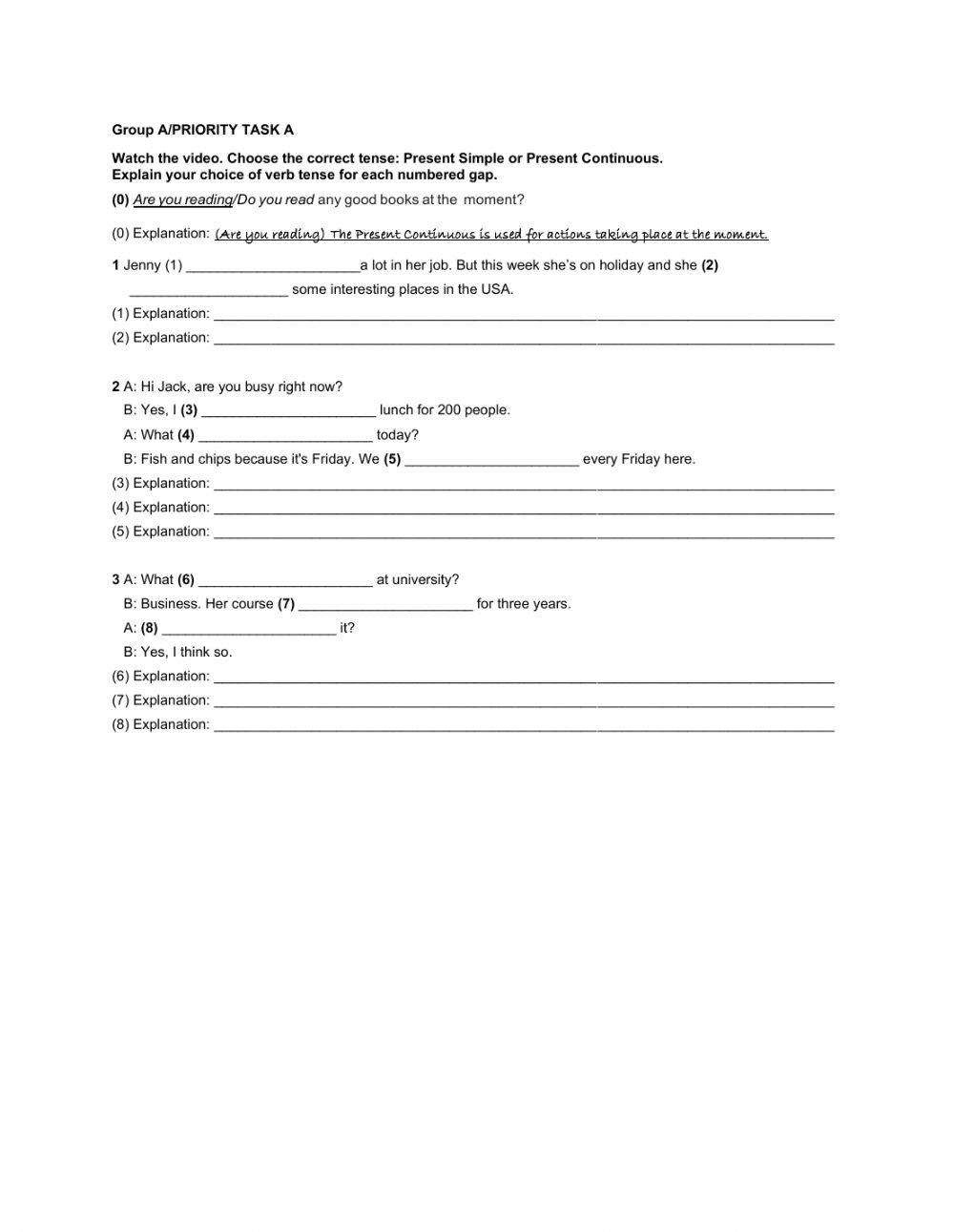 Group A-PRIORITY TASK A