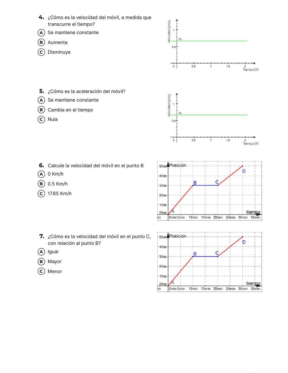 Gráficas del movimiento Gráficas del movimiento