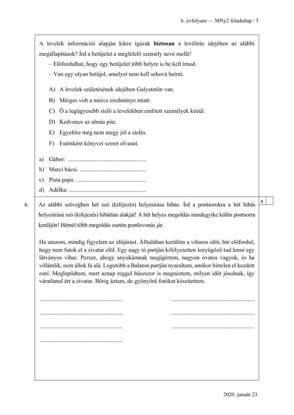 2020.01.23. 6.évfolyam