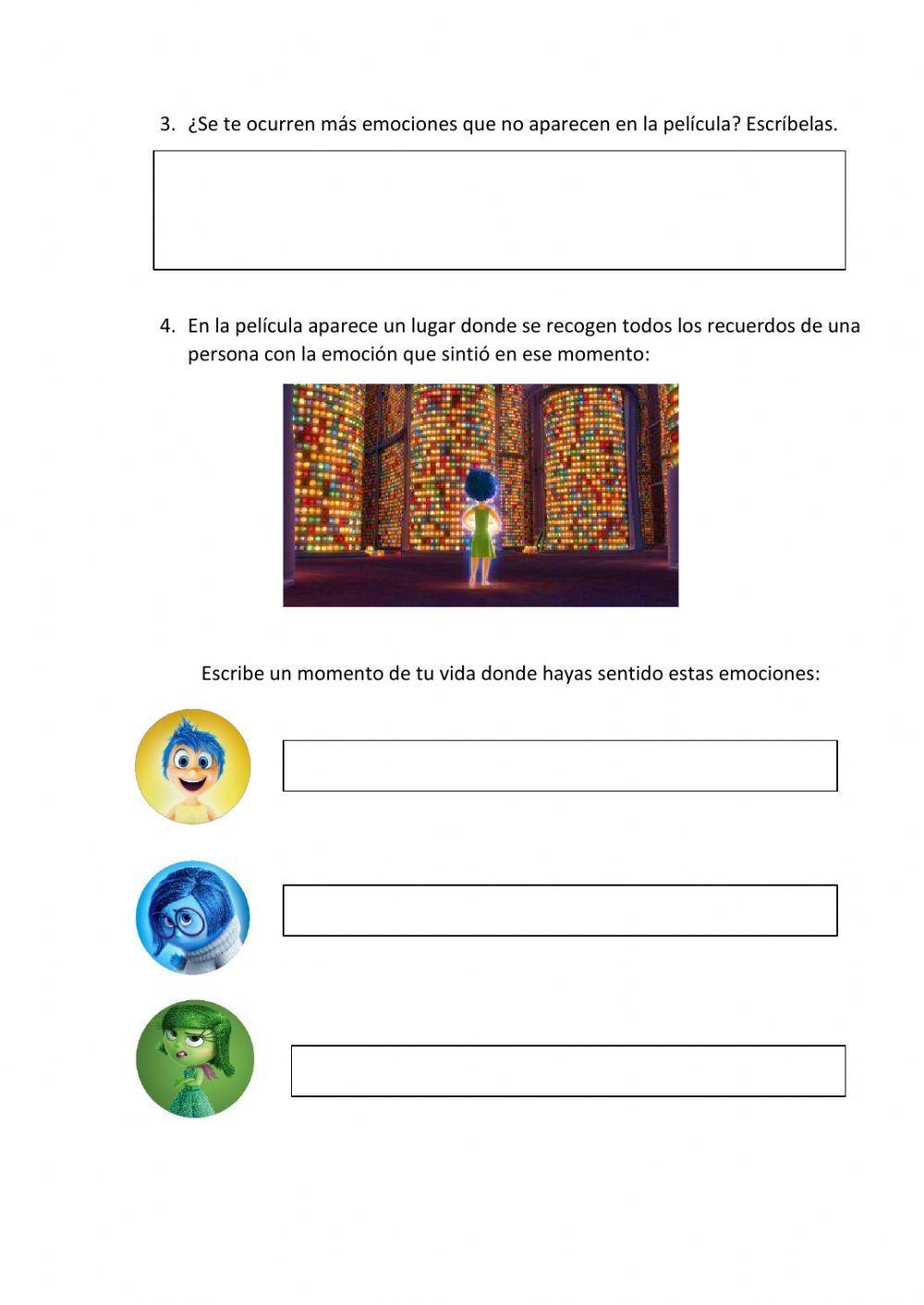 Inside Out. Las emociones Inside Out. Las emociones