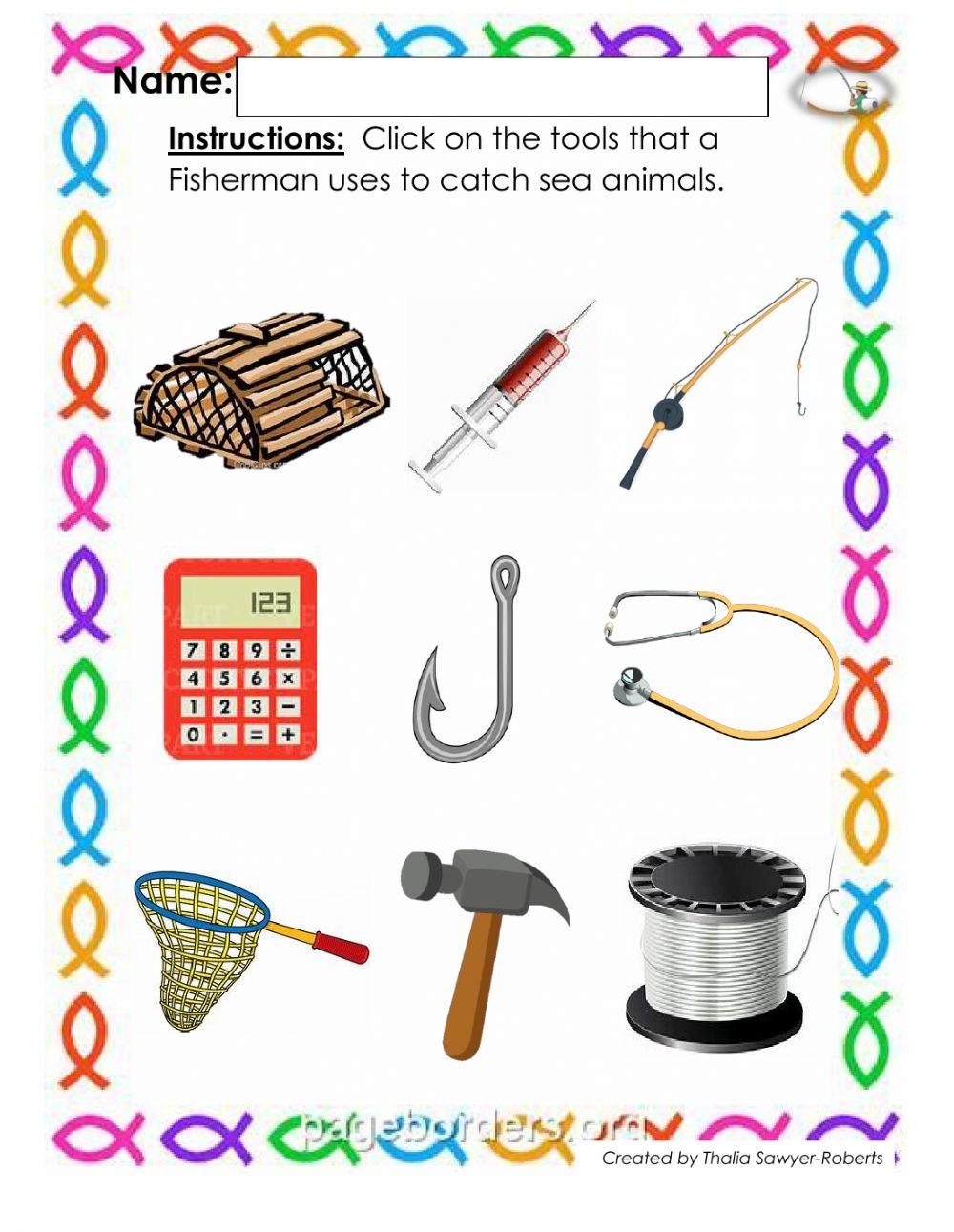 Fisherman Tools worksheet