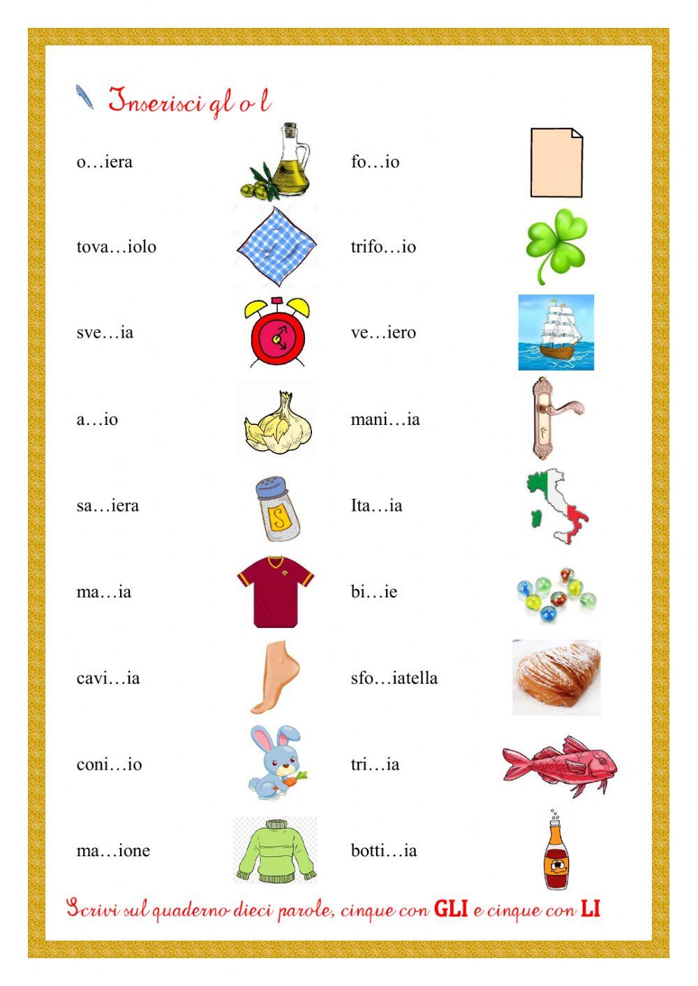 Esercitazione con il digramma GL Esercitazione con il digramma GL
