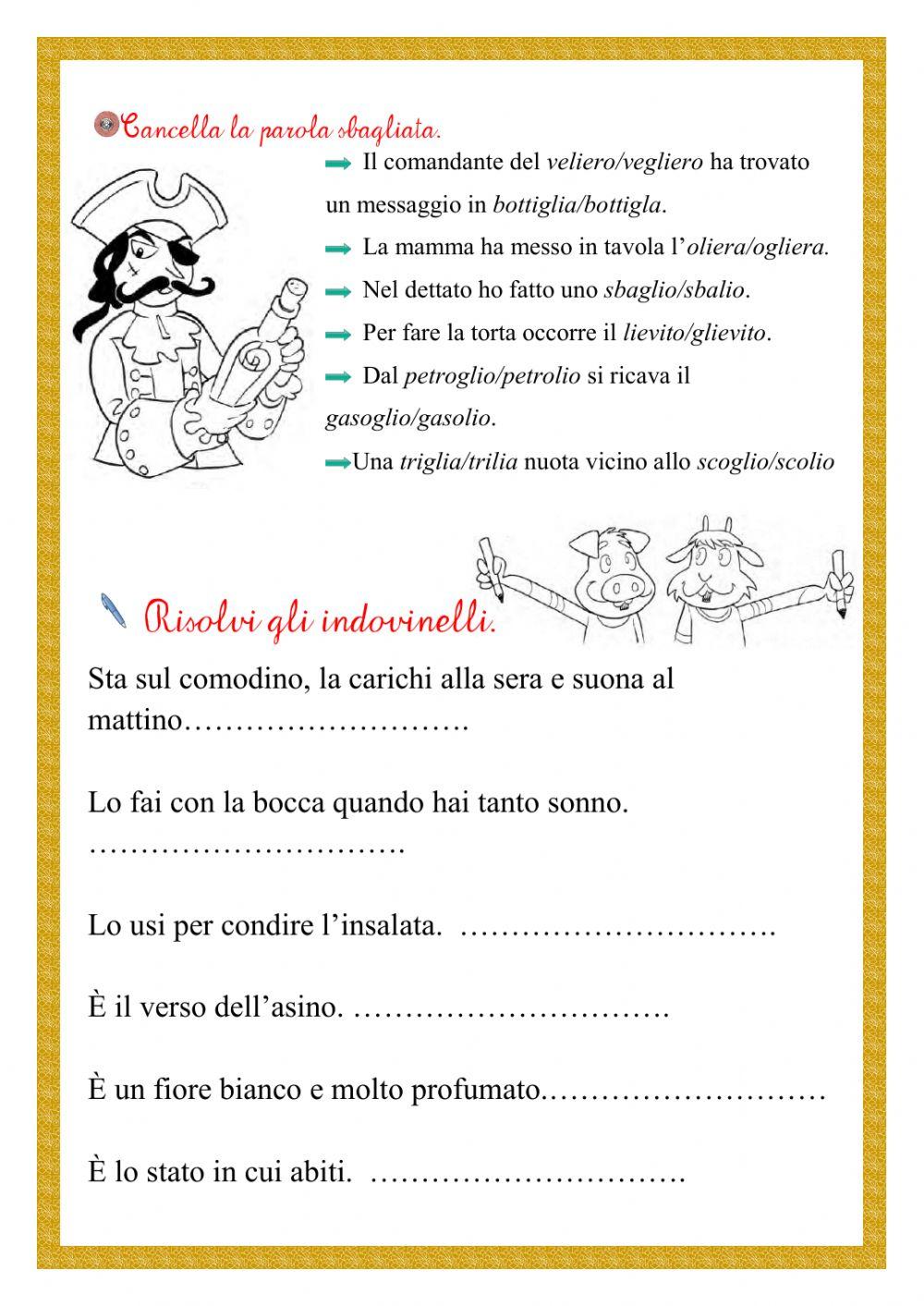 Esercitazione con il digramma GL Esercitazione con il digramma GL