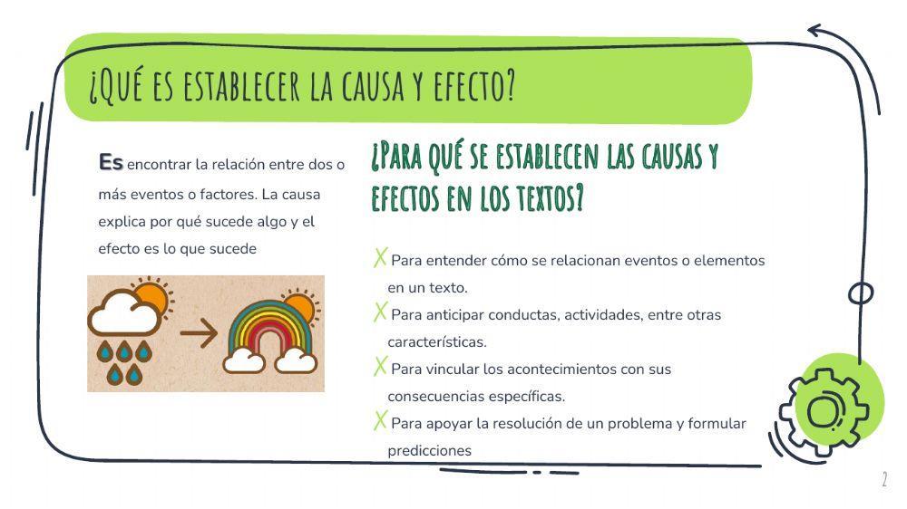 Comprensión, Causa y Efecto y Conectores Textuales