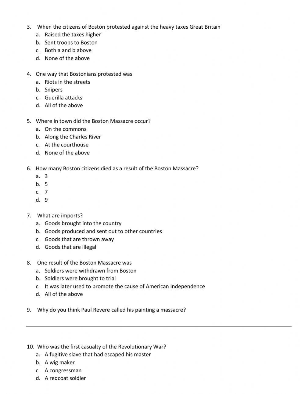 The Boston Tea Party