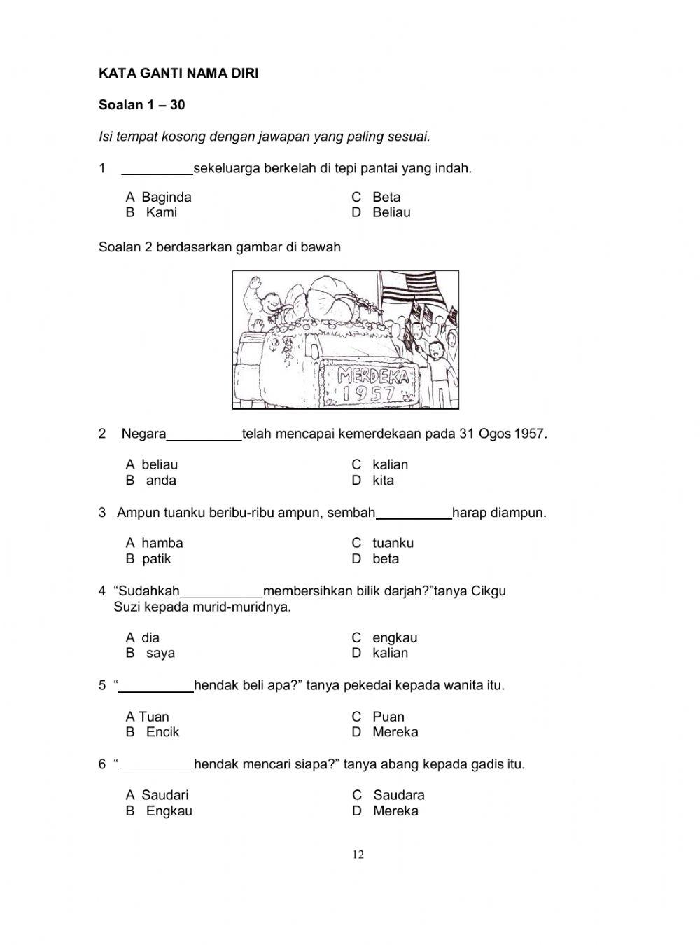 Kataa Ganti Nama Diri